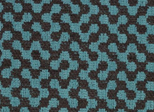 Warwick geometry fabric collection - brown and blue