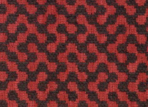 Warwick geometry fabric collection - red and brown