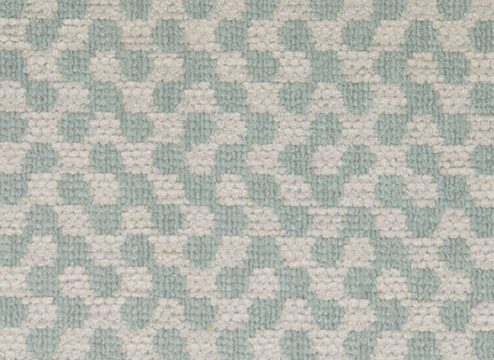 Warwick geometry fabric collection - light blue and white
