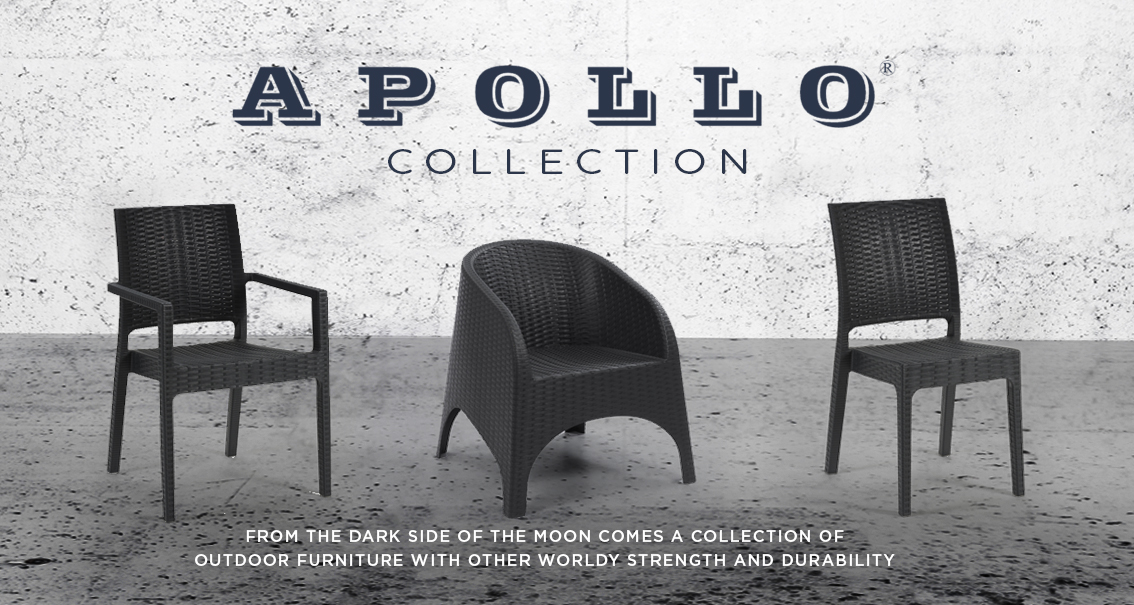 Schwarzer Stuhl aus der Apollo Kollektion