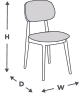 chair dimension icon