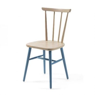 Beech ply-formed stacking side chair