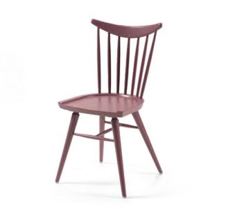 Beech leg frame side chair red