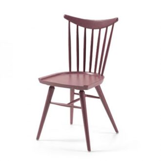 Beech leg frame side chair red